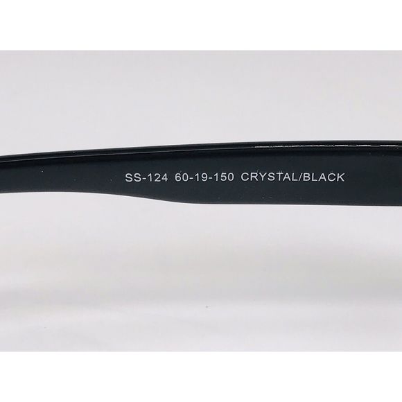 New SUCCESS SS-124 Crystal & Black Eyeglasses 60mm for The Stylish Large Man - Picture 10 of 10